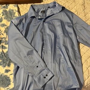 Men's Blue Button-Up Shirt